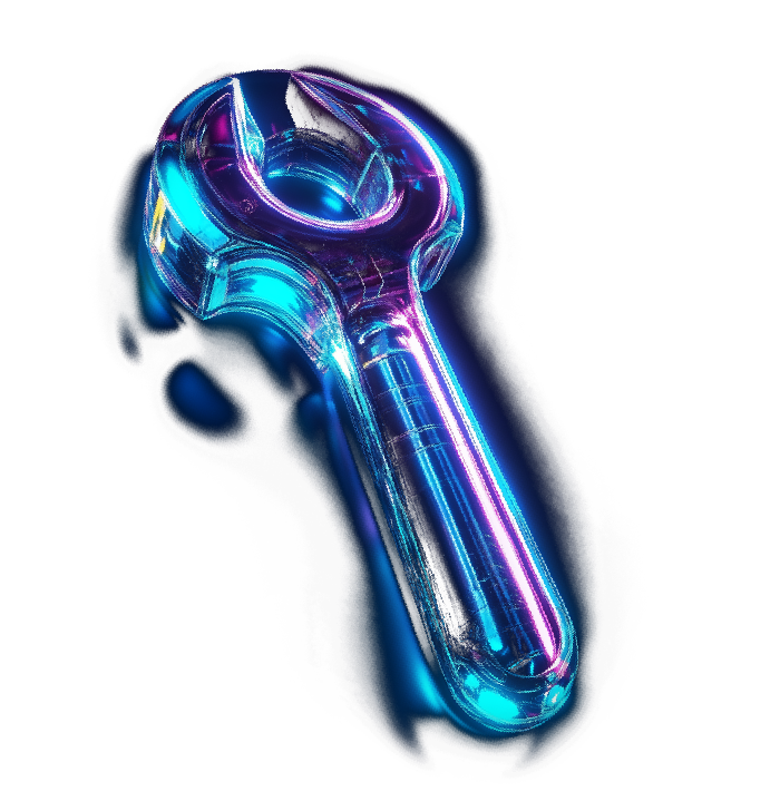 Neon wrench decoration